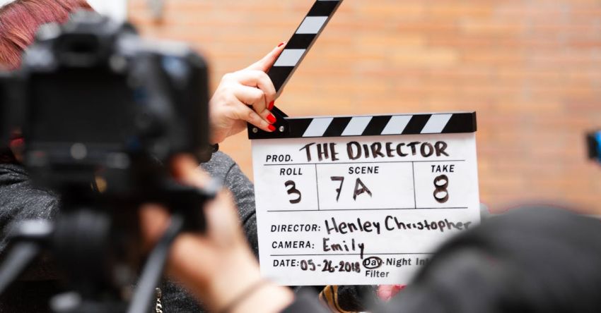 Film Festival - Man Holding Clapper Board